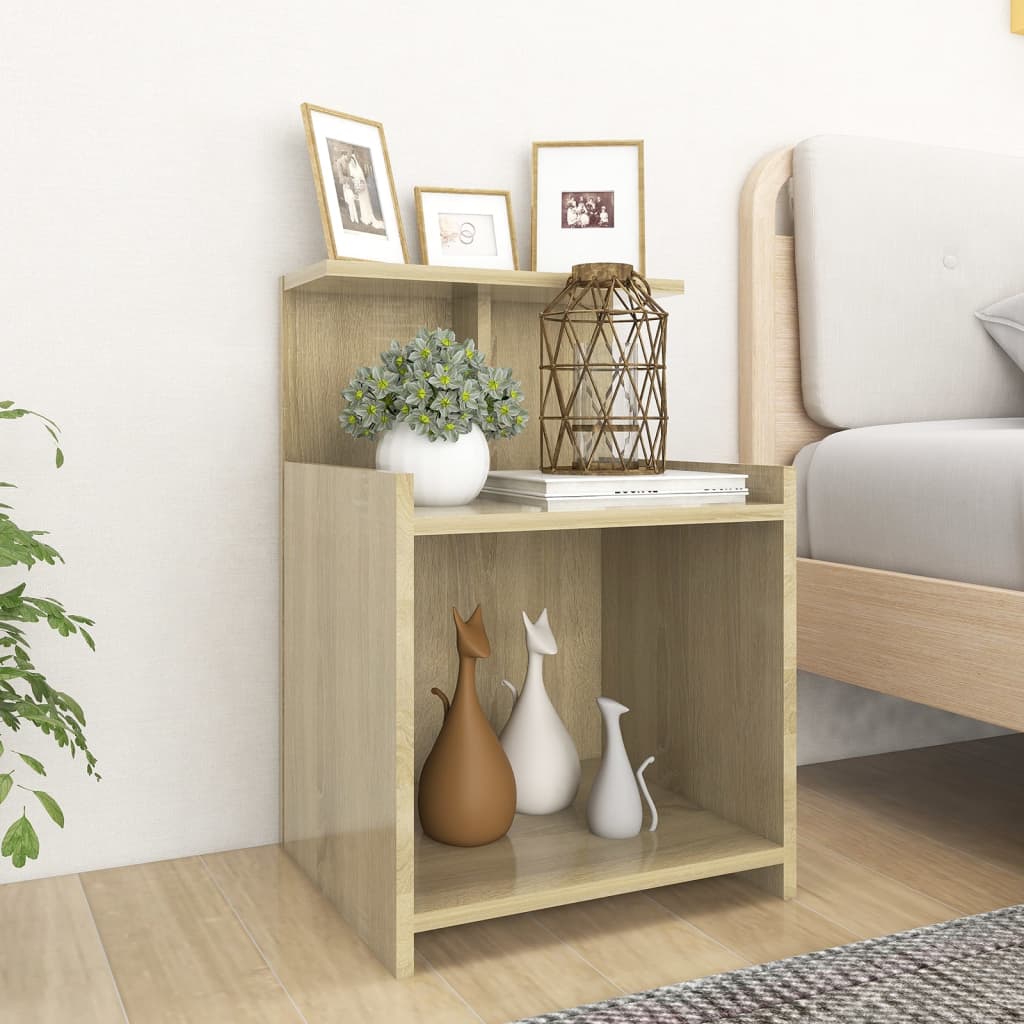 Noćni ormarići 2 kom boja hrasta 40x35x60 cm konstruirano drvo