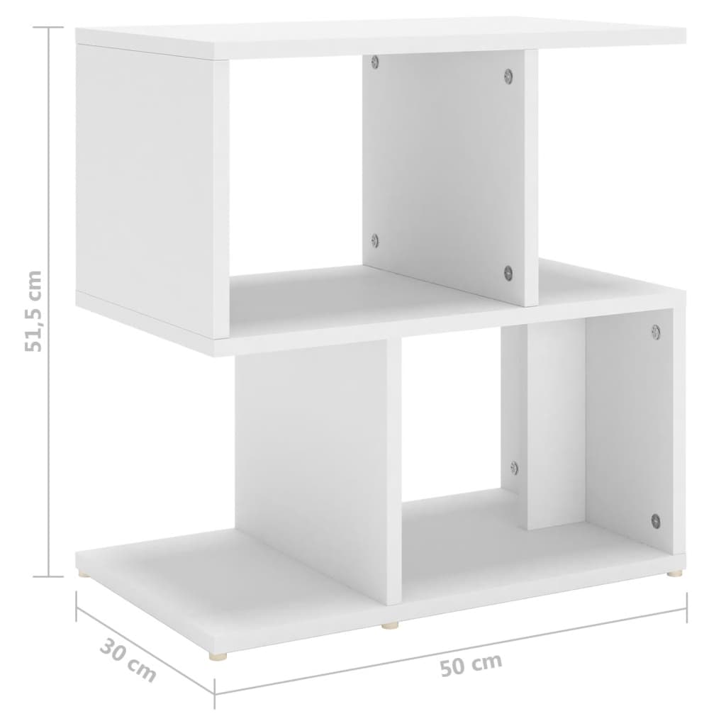 Noćni ormarići 2 kom bijeli 50 x 30 x 51,5 cm konstruirano drvo