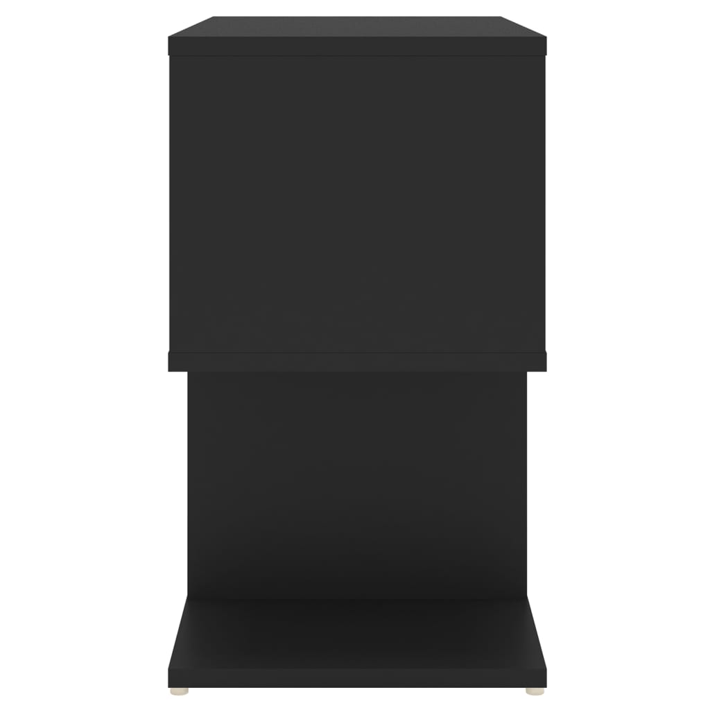 Noćni ormarić crni 50 x 30 x 51,5 cm od konstruiranog drva
