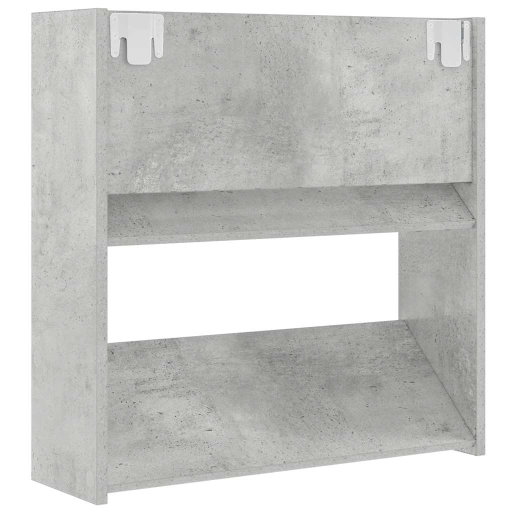 Zidni ormarići za cipele 2 kom boja betona 60x18x60 cm drveni
