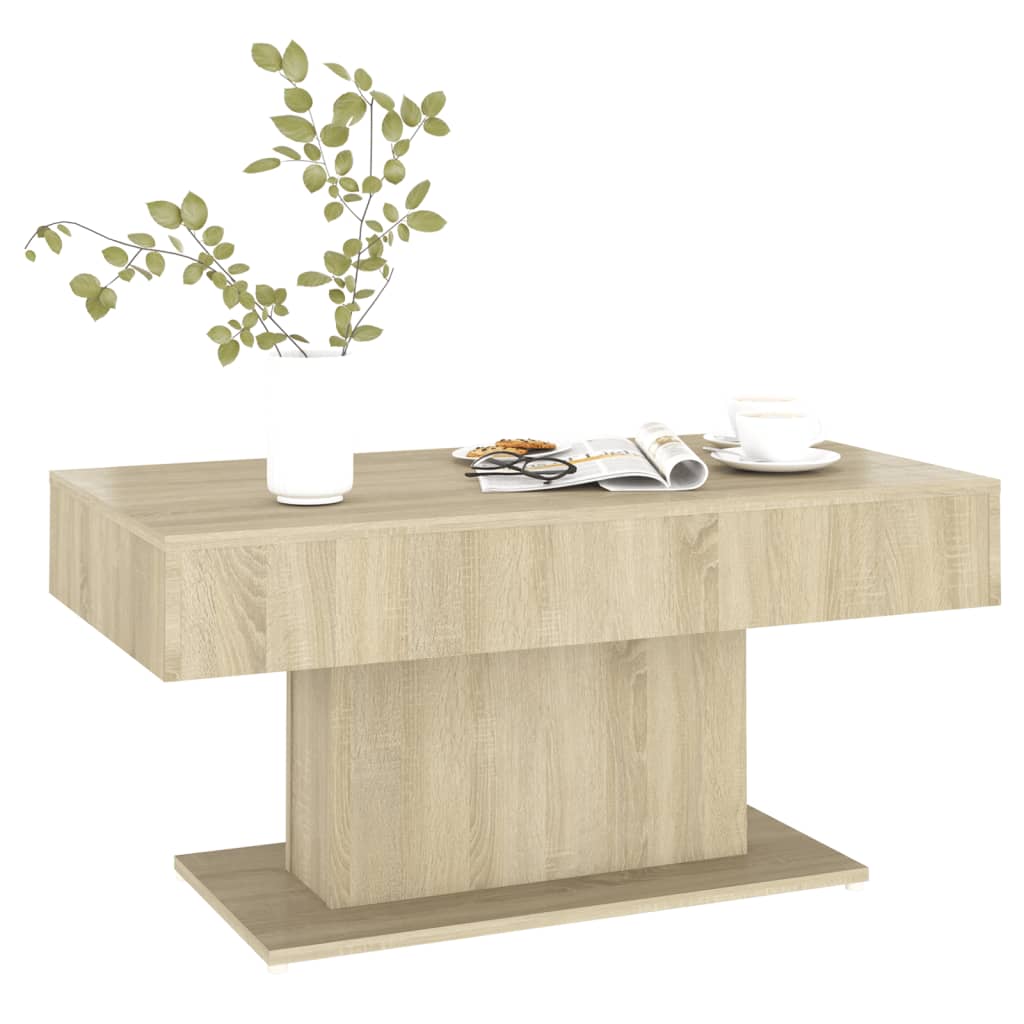 Stolić za kavu boja hrasta 96 x 50 x 45 cm konstruirano drvo