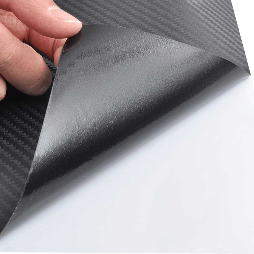 Folije za automobil 2 kom 3D crne 100 x 150 cm + 50 x 150 cm