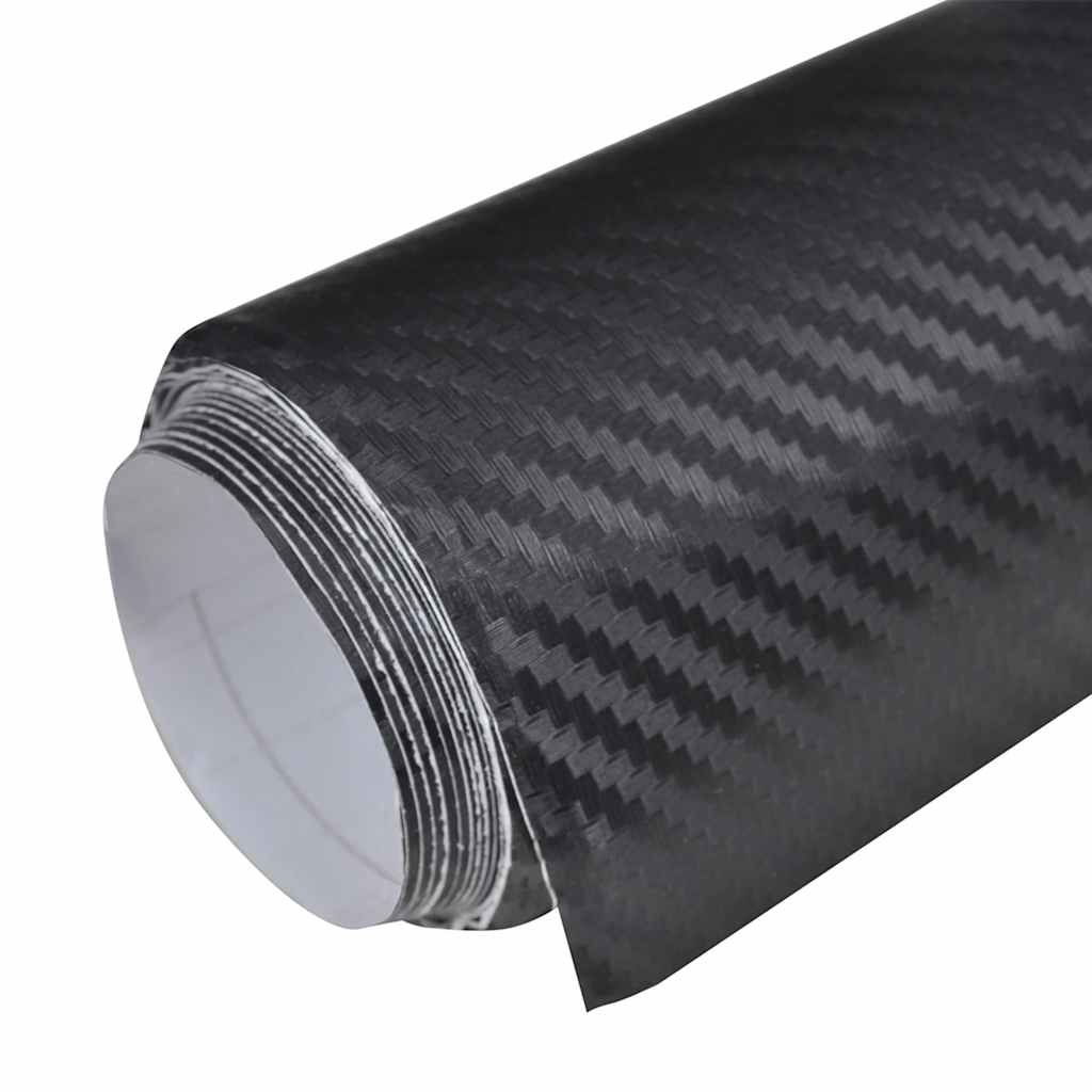 Folije za automobil 2 kom 3D crne 100 x 150 cm + 50 x 150 cm