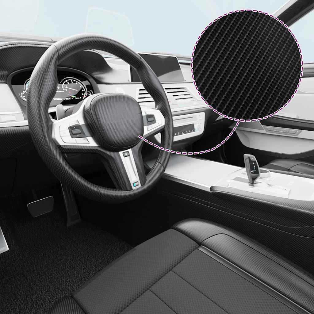 Folije za automobil 2 kom 4D crne 100 x 150 cm
