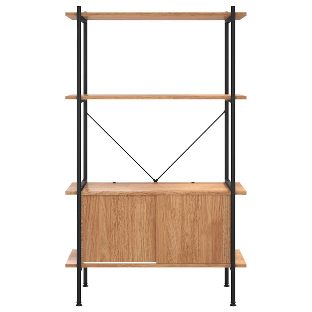 Polica s 4 razine i ormarićem 80 x 40 x 130 cm od čelika i drva