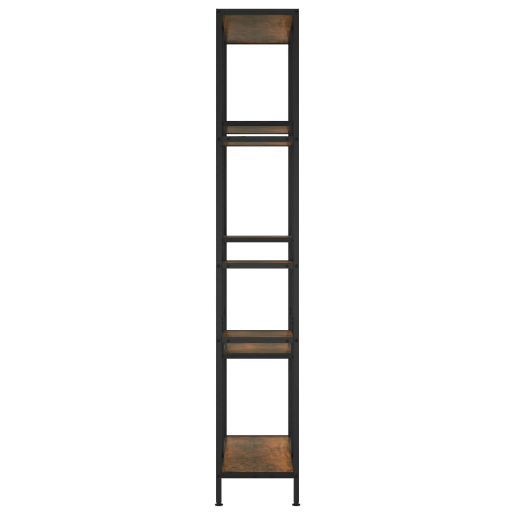 Polica za knjige 80x30x180 cm od čelika i konstruiranog drva