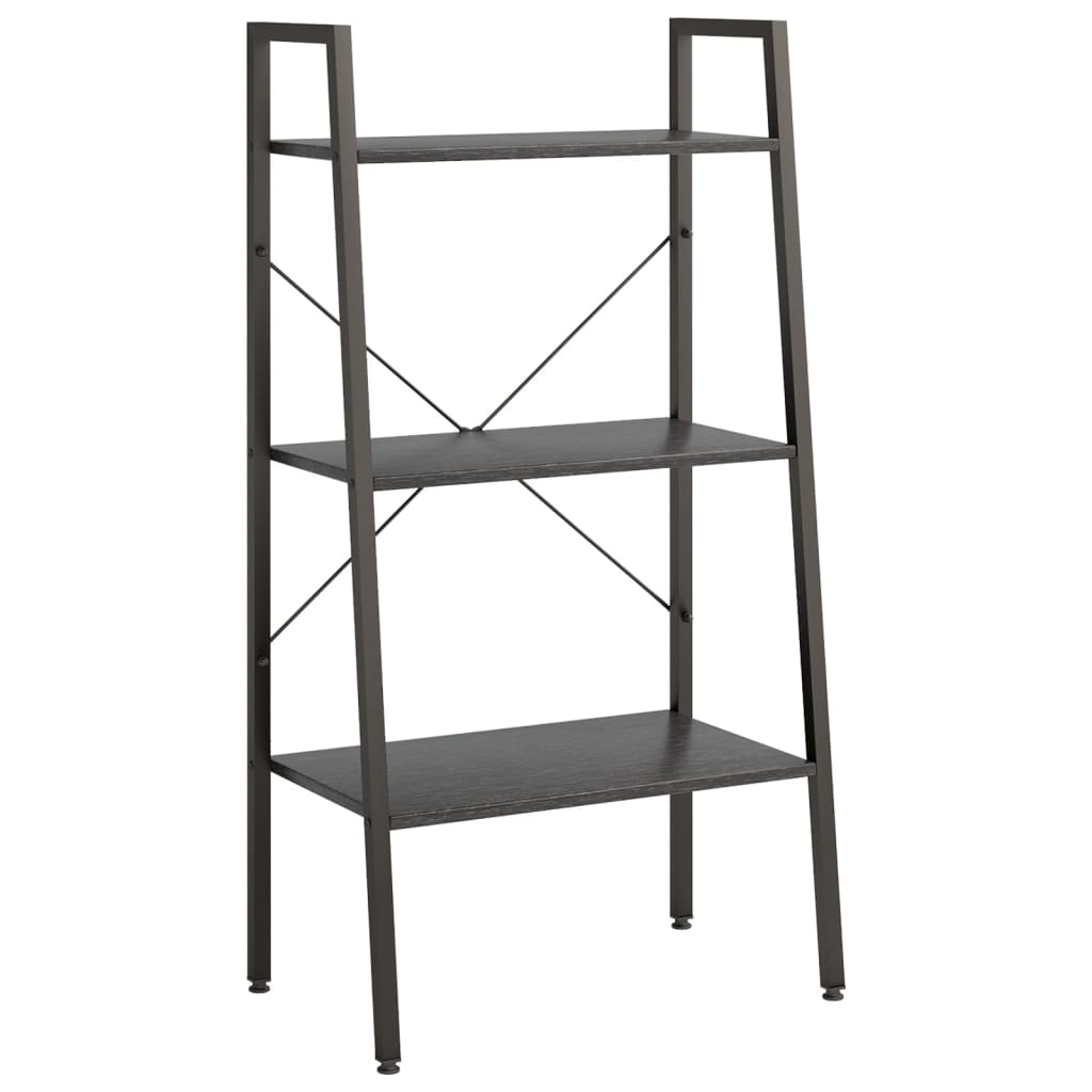 Samostojeća polica s 3 razine crna 56 x 35 x 108 cm