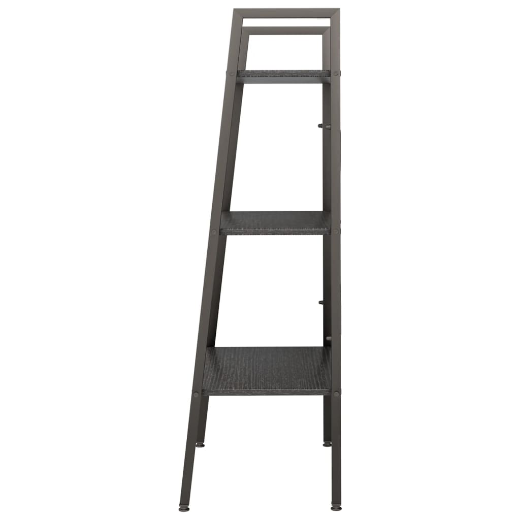 Samostojeća polica s 3 razine crna 56 x 35 x 108 cm