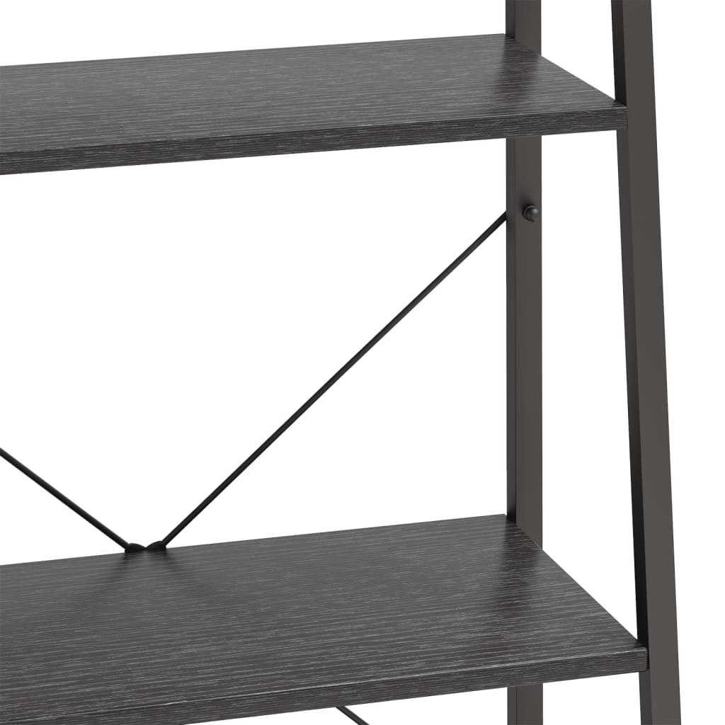 Samostojeća polica s 3 razine crna 56 x 35 x 108 cm