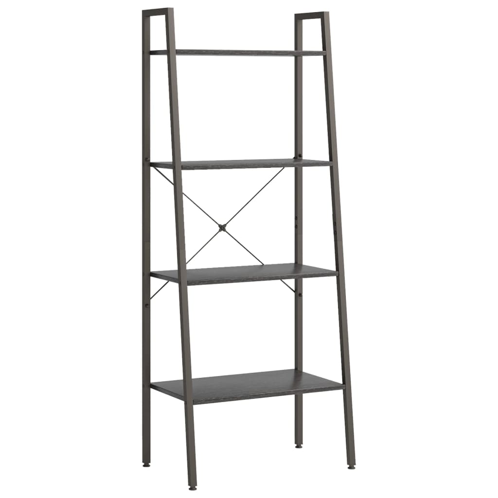 Samostojeće police s 4 razine crne 56 x 35 x 140 cm