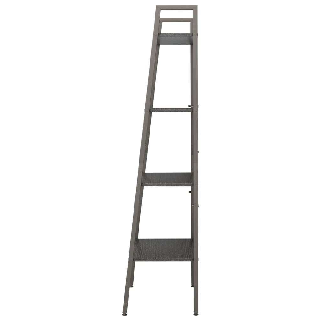 Samostojeće police s 4 razine crne 56 x 35 x 140 cm