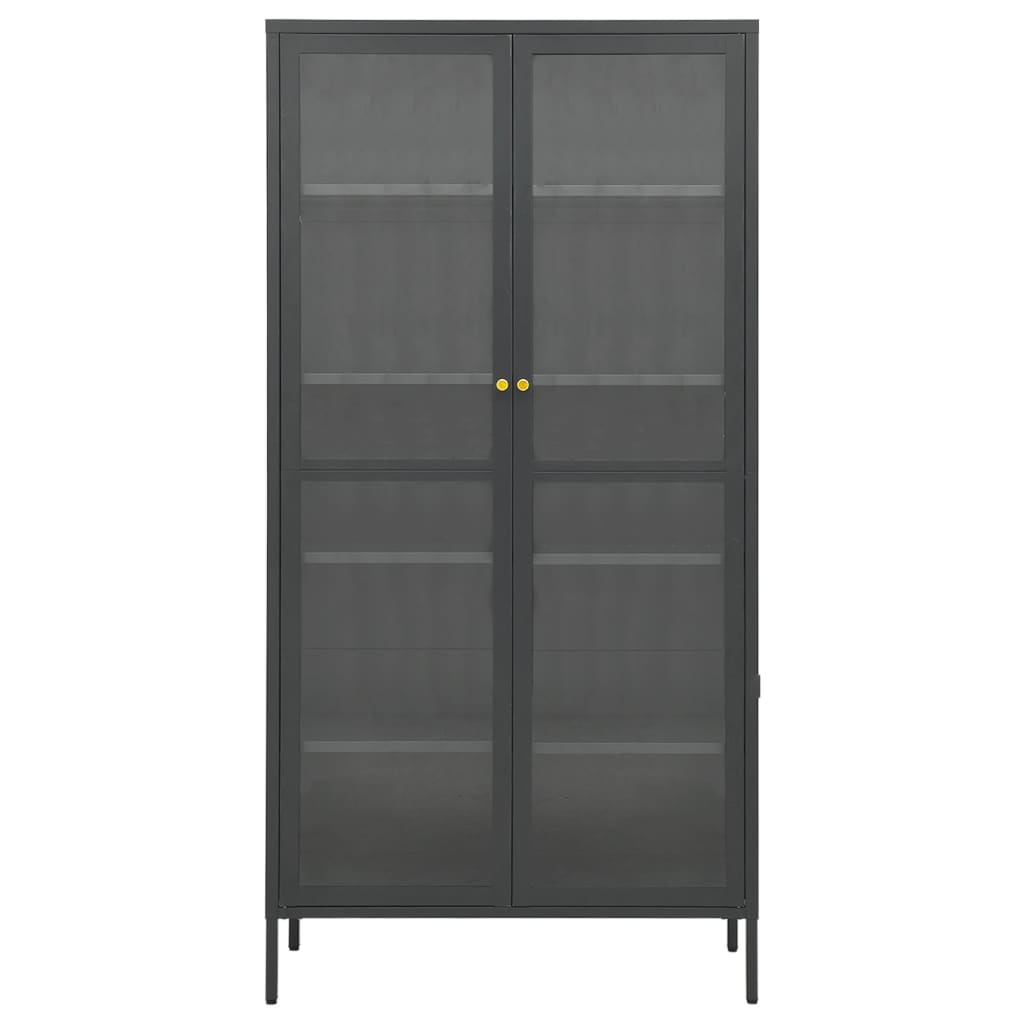 Ormarić za izlaganje antracit 90x40x180 cm čelik/kaljeno staklo