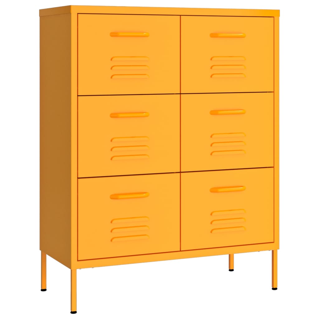 Ormarić s ladicama boja senfa 80 x 35 x 101,5 cm čelični