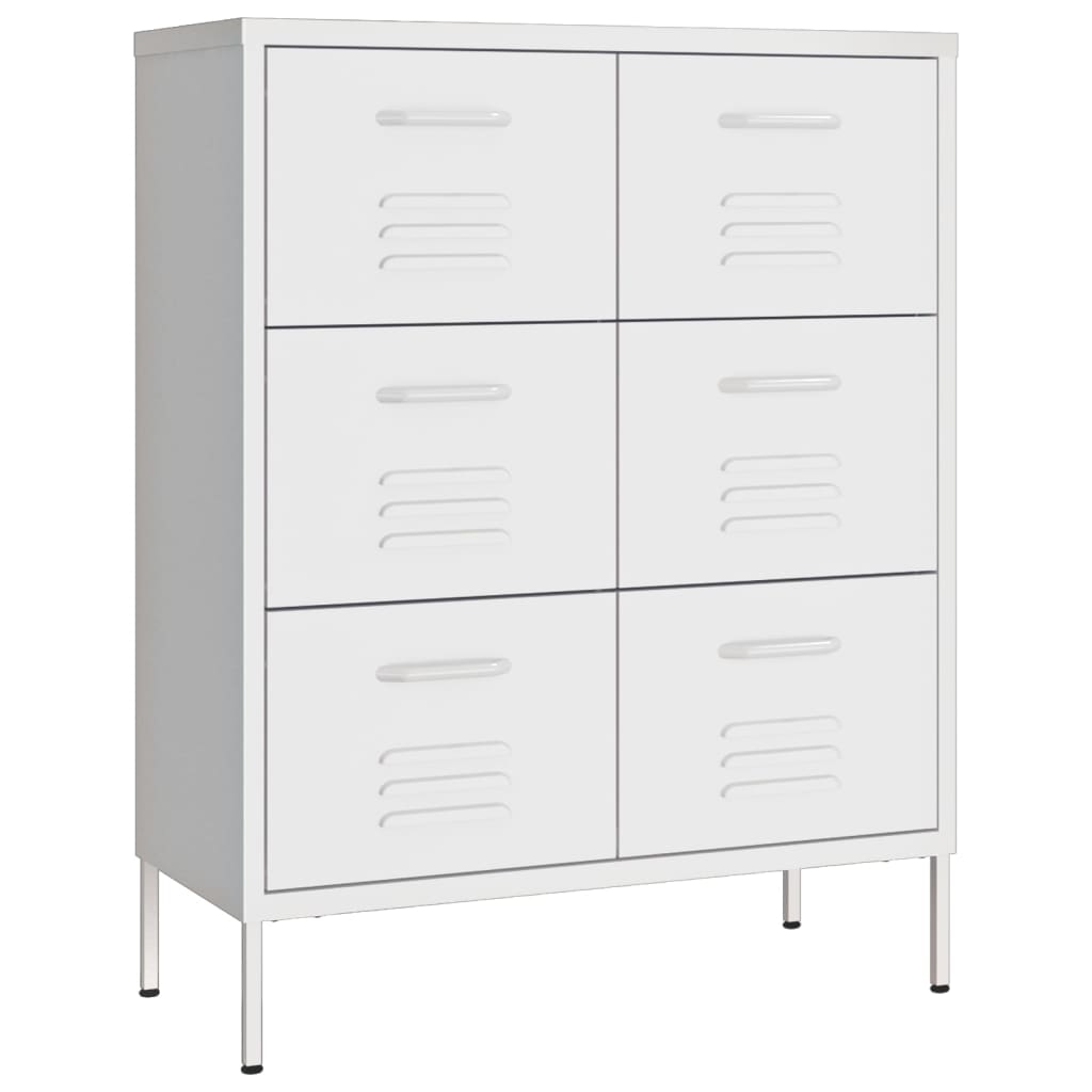 Ladičar bijeli 80 x 35 x 101,5 cm čelični