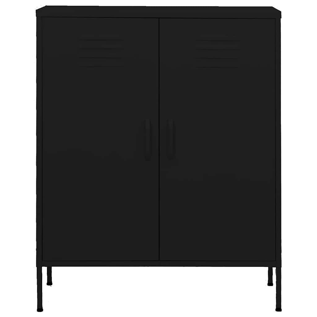 Ormarić za pohranu crni 80 x 35 x 101,5 cm čelični