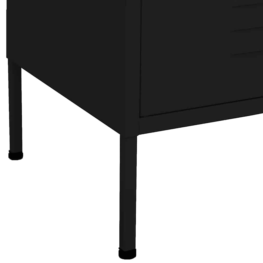 Ormarić za pohranu crni 80 x 35 x 101,5 cm čelični