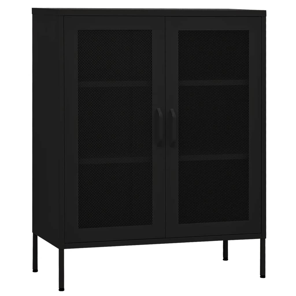 Ormarić za pohranu crni 80 x 35 x 101,5 cm čelični