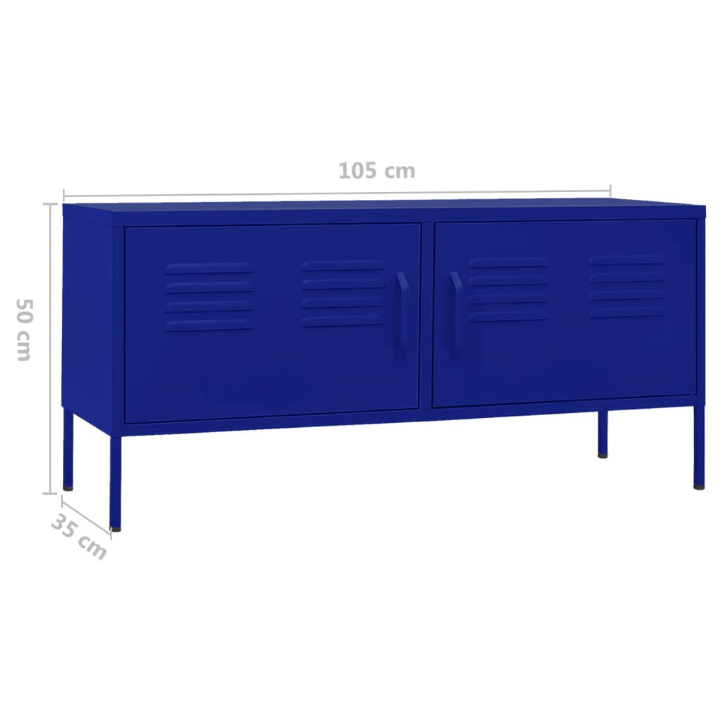TV ormarić modri 105 x 35 x 50 cm čelični
