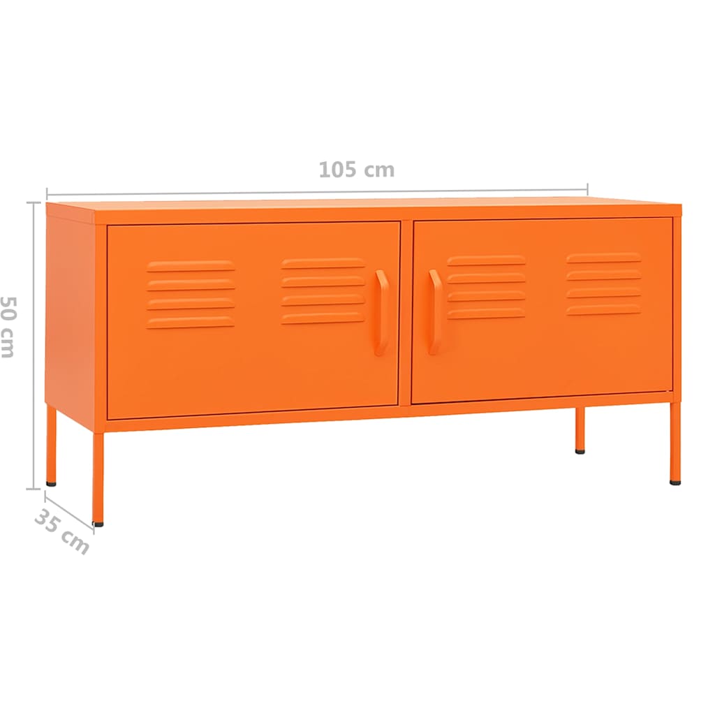 TV ormarić narančasti 105 x 35 x 50 cm čelični