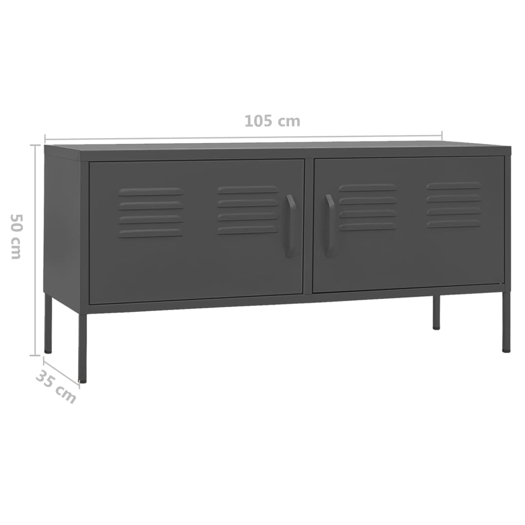 TV ormarić antracit 105 x 35 x 50 cm čelični