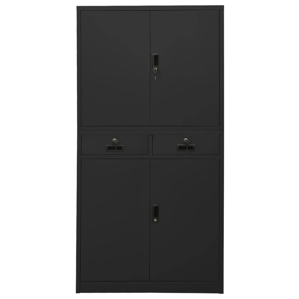 Uredski ormarić antracit 90 x 40 x 180 cm čelični
