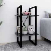 Ormarić za knjige s 2 razine sivi 40x30x70 cm konstruirano drvo