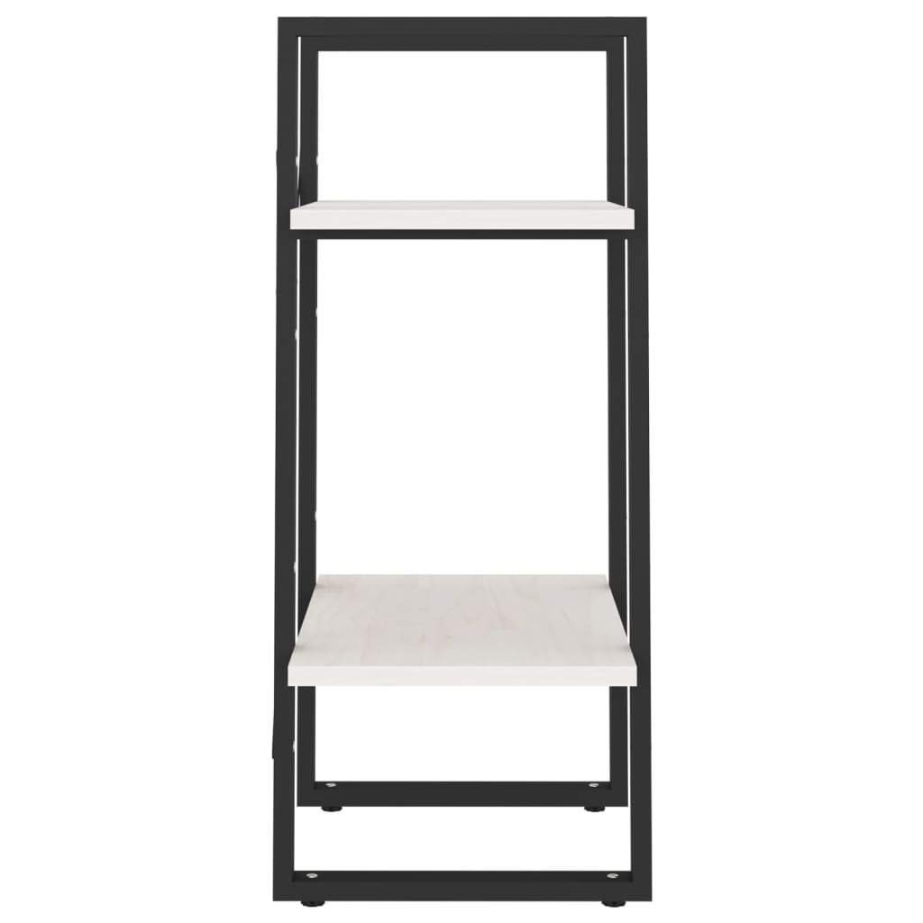 Ormarić za knjige s 2 razine bijeli 40 x 30 x 70 cm od borovine