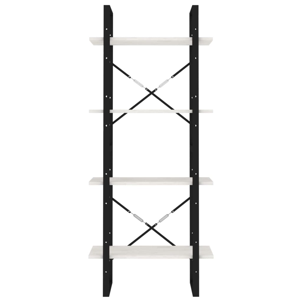 Ormarić za knjige s 4 razine bijeli 60x30x140 cm od borovine