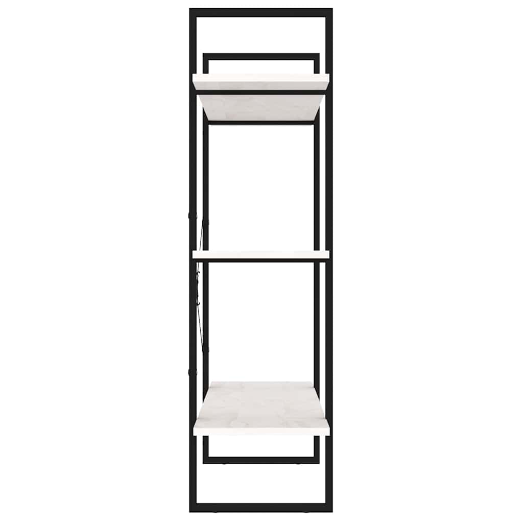 Ormarić za knjige s 3 razine bijeli 100x30x105 cm od borovine