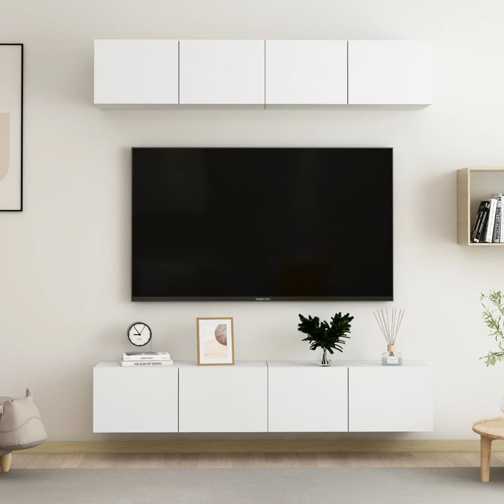 TV ormarići 4 kom bijeli 80 x 30 x 30 cm od konstruiranog drva