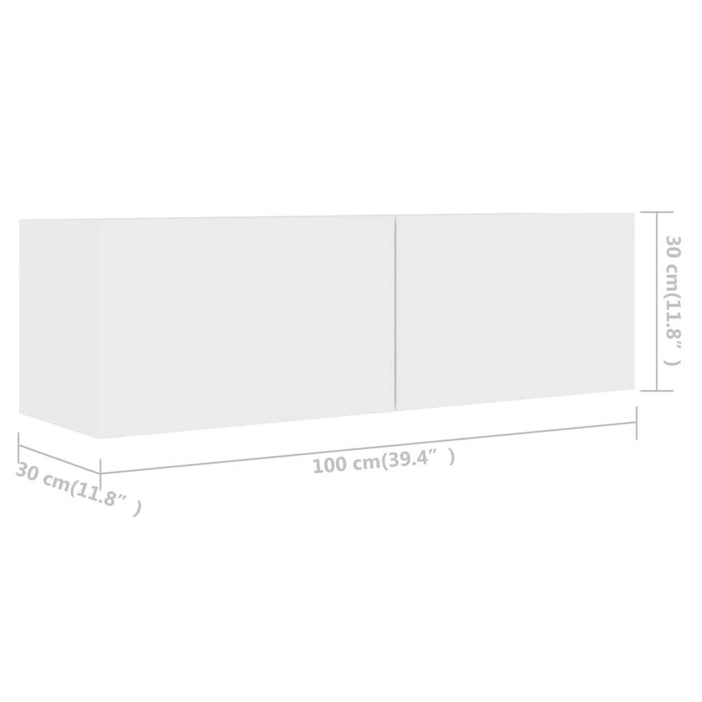 TV ormarići 4 kom bijeli 100 x 30 x 30 cm od konstruiranog drva