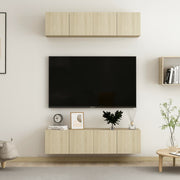 TV ormarići 4 kom boja hrasta 60 x 30 x 30 cm konstruirano drvo