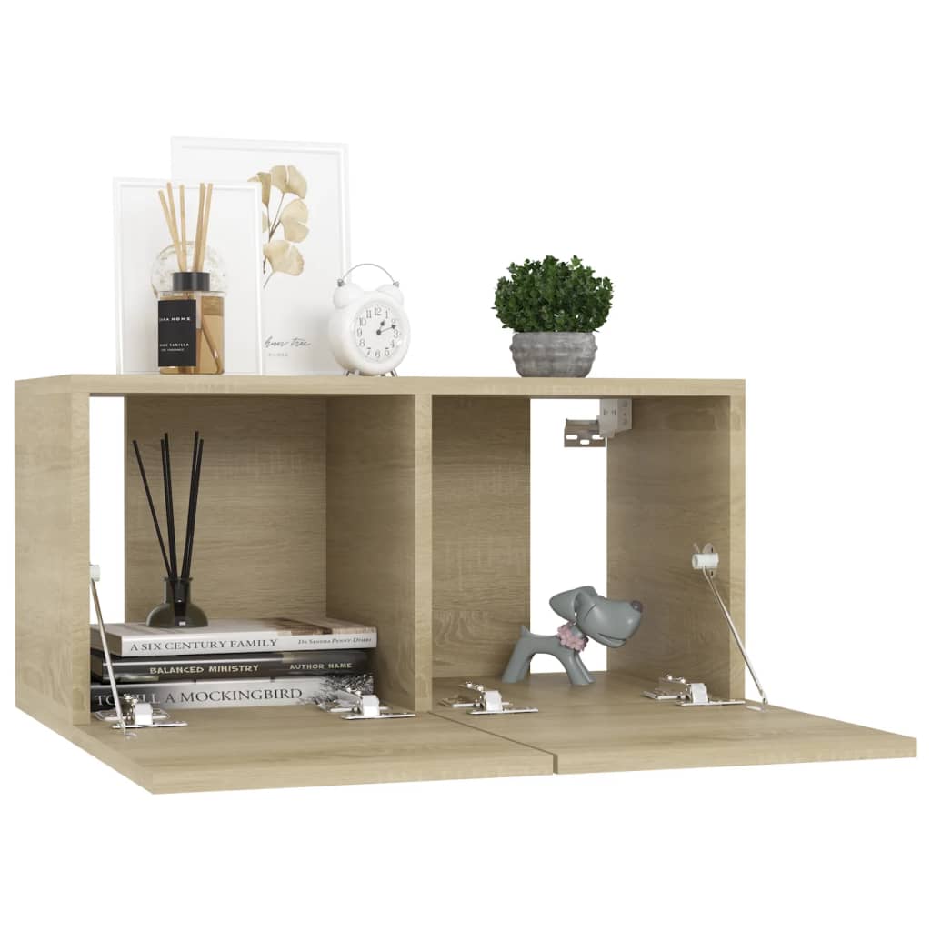 8-dijelni set TV ormarića boja hrasta sonome konstruirano drvo