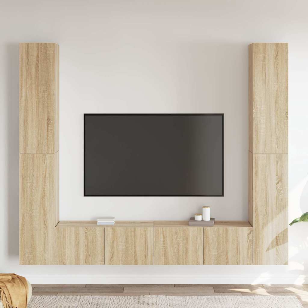 6-dijelni set TV ormarića boja hrasta sonome konstruirano drvo