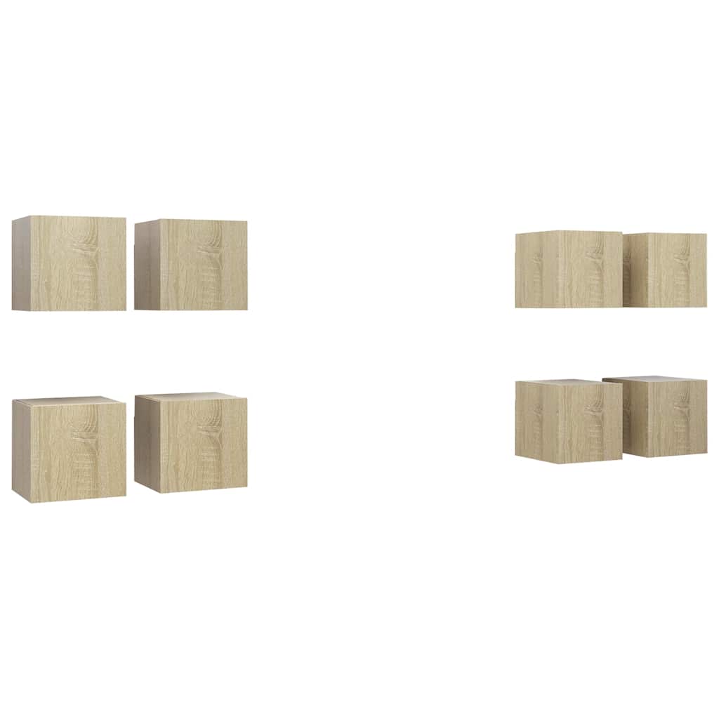 Zidni TV ormarići 8 kom boja hrasta sonome 30,5 x 30 x 30 cm