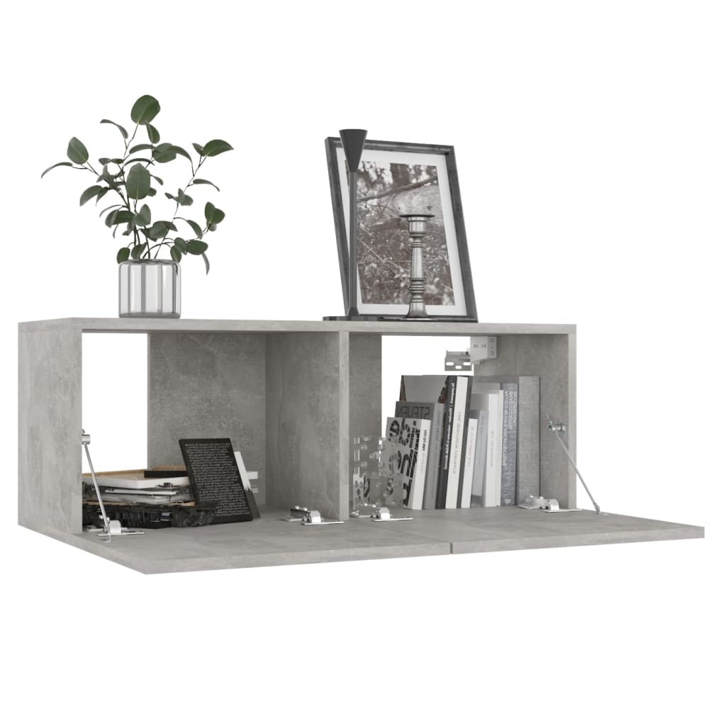 TV ormarići 4 kom boja betona 80 x 30 x 30 cm konstruirano drvo