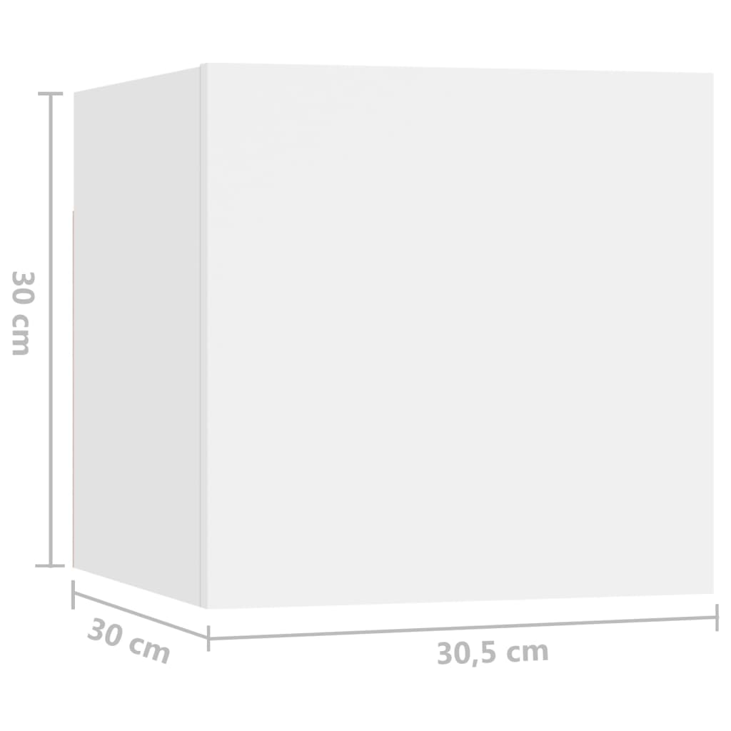 Noćni ormarić bijeli 30,5 x 30 x 30 cm od konstruiranog drva