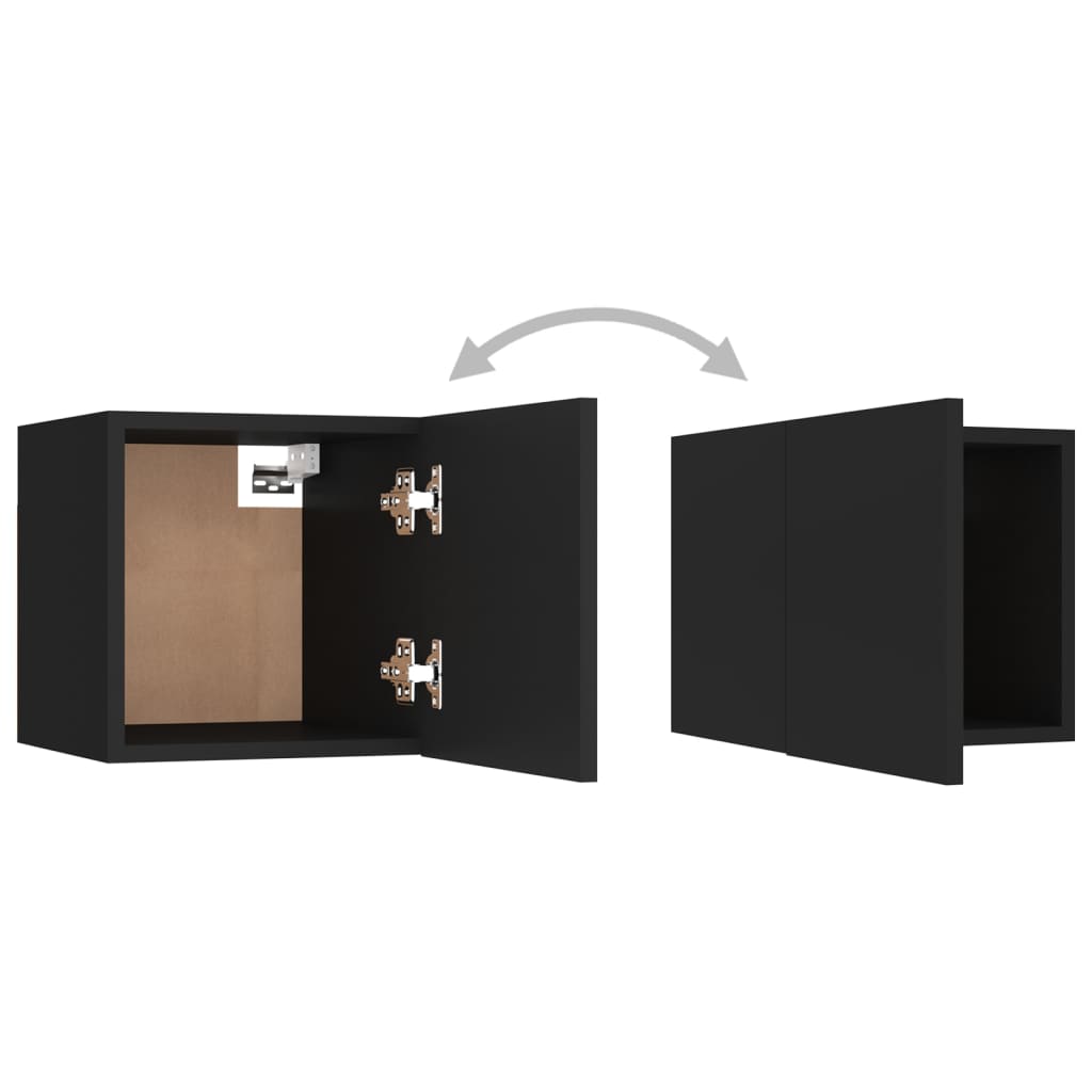 Noćni ormarići 2 kom crni 30,5 x 30 x 30 cm konstruirano drvo