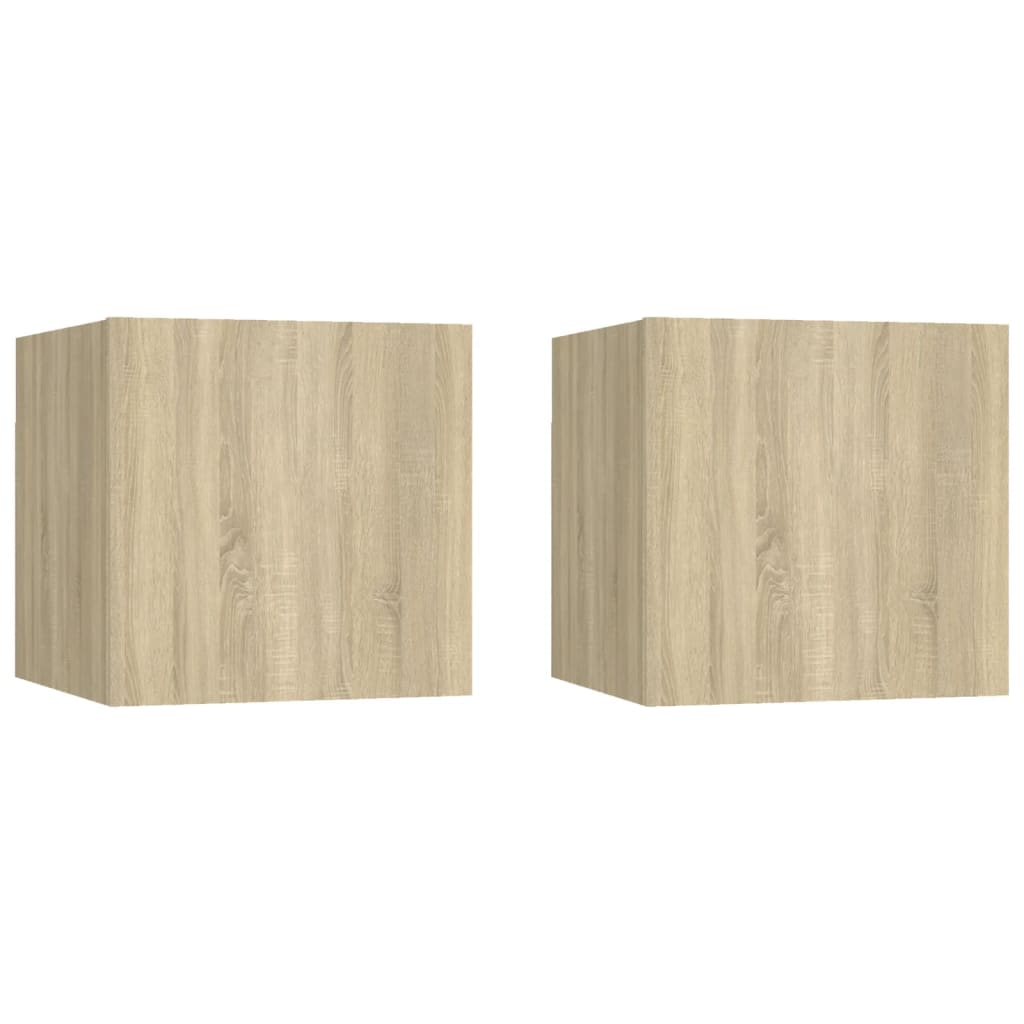 Noćni ormarić 2 kom boja hrasta 30,5x30x30 cm konstruirano drvo