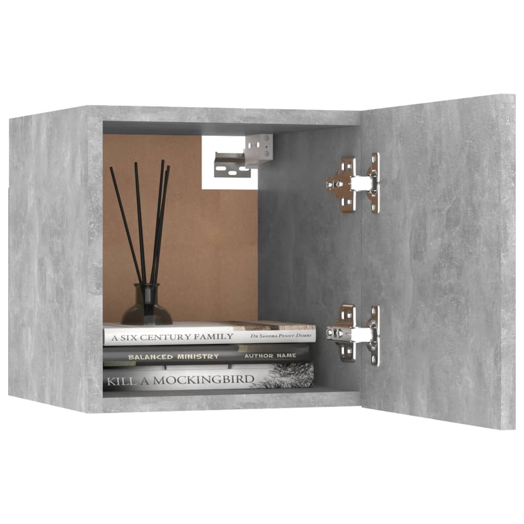 Noćni ormarić 2 kom boja betona 30,5x30x30 cm konstruirano drvo