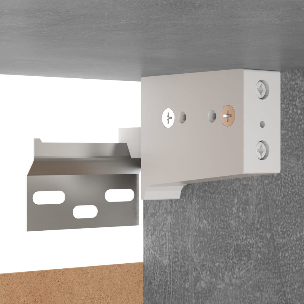 Noćni ormarić 2 kom boja betona 30,5x30x30 cm konstruirano drvo