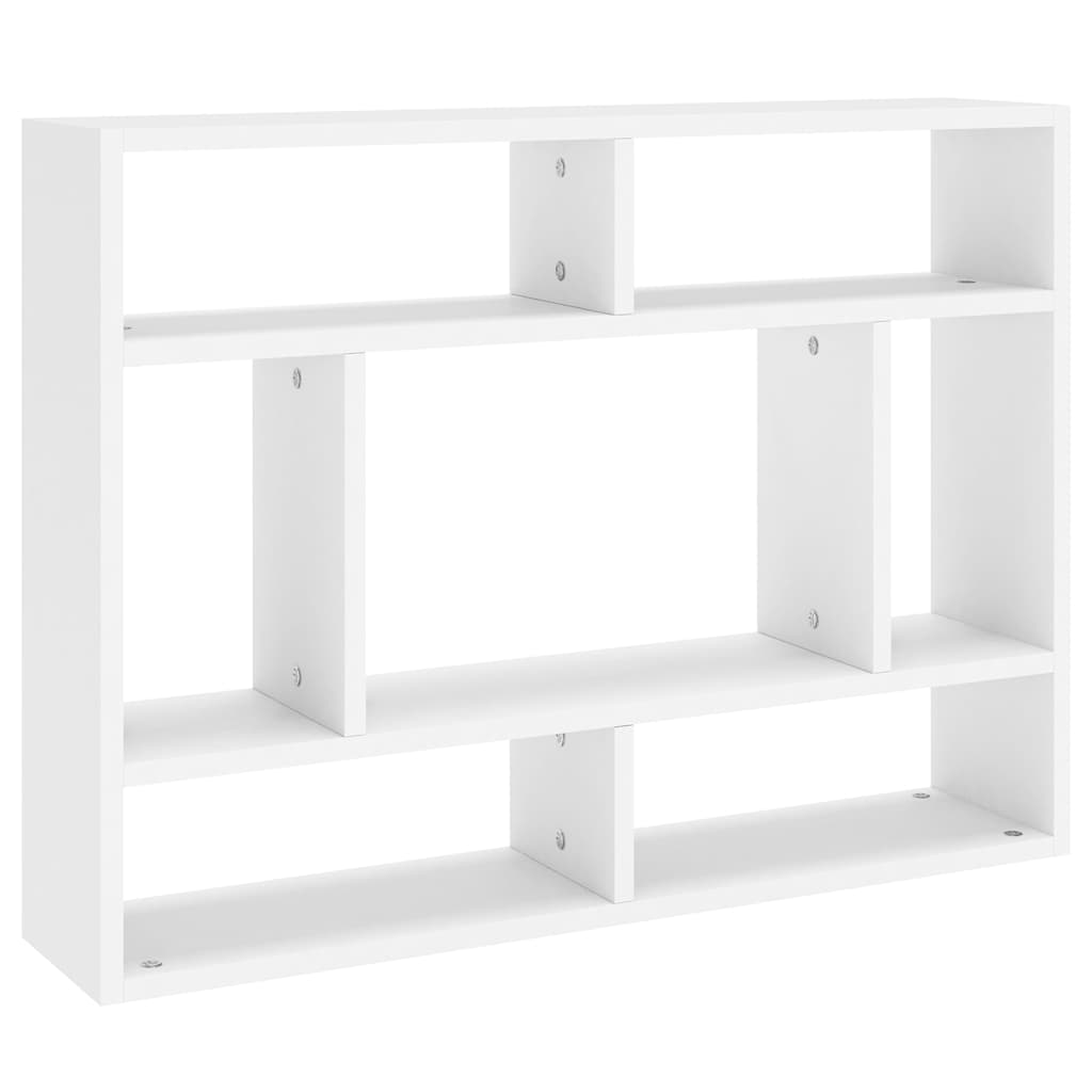 Zidna polica bijela 75 x 16 x 55 cm konstruirano drvo