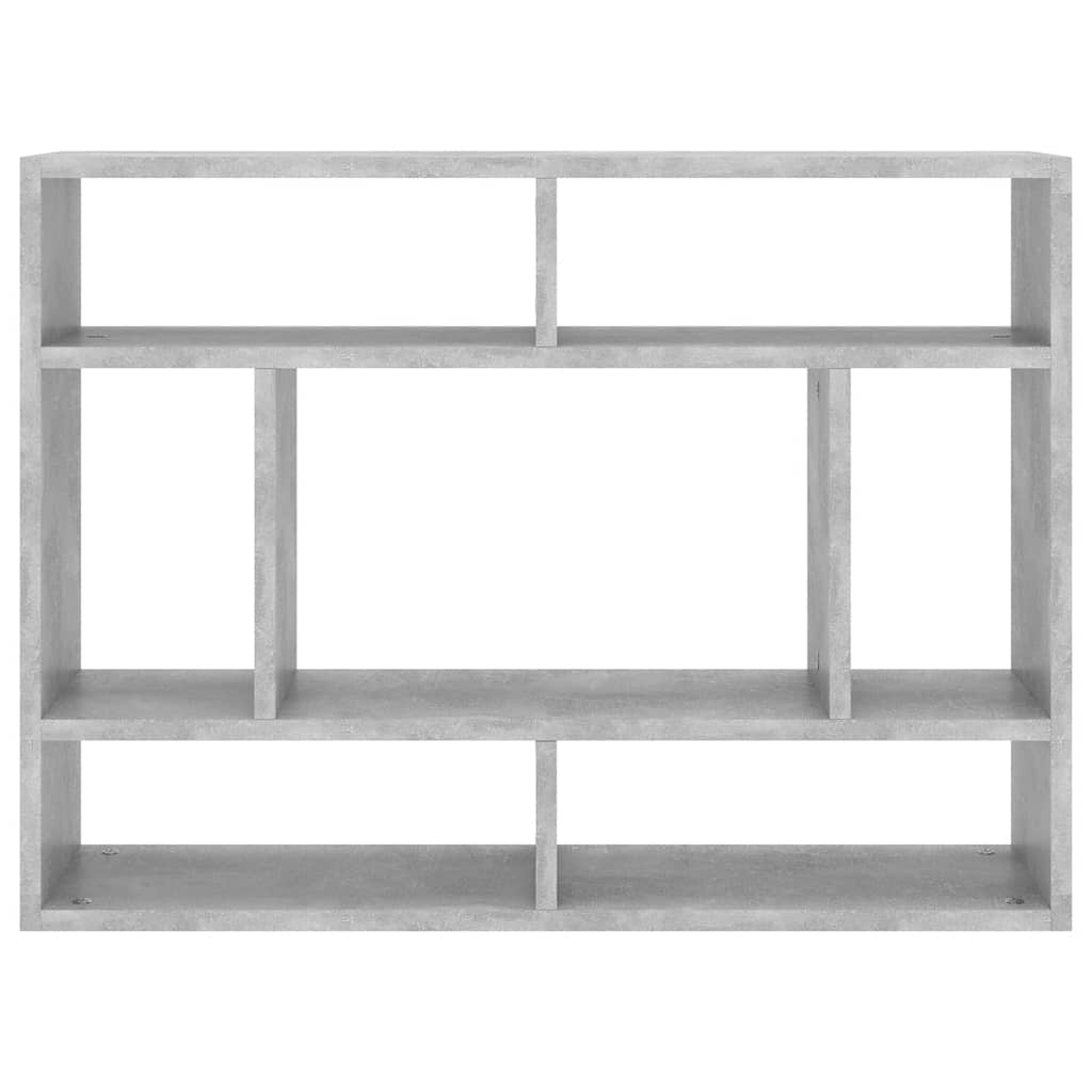 Zidna polica siva boja betona 75 x 16 x 55 cm konstruirano drvo