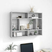 Zidna polica siva boja betona 75 x 16 x 55 cm konstruirano drvo