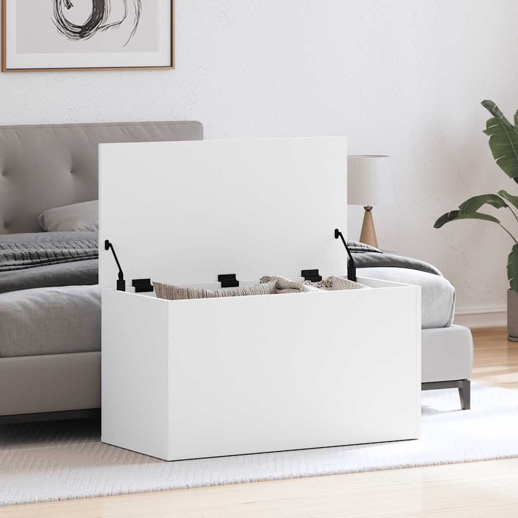 Škrinja za pohranu bijela 84 x 42 x 46 cm od konstruiranog drva