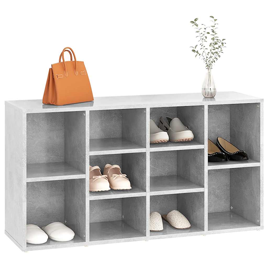 Klupa za cipele boja betona 103x30x55 cm konstruirano drvo