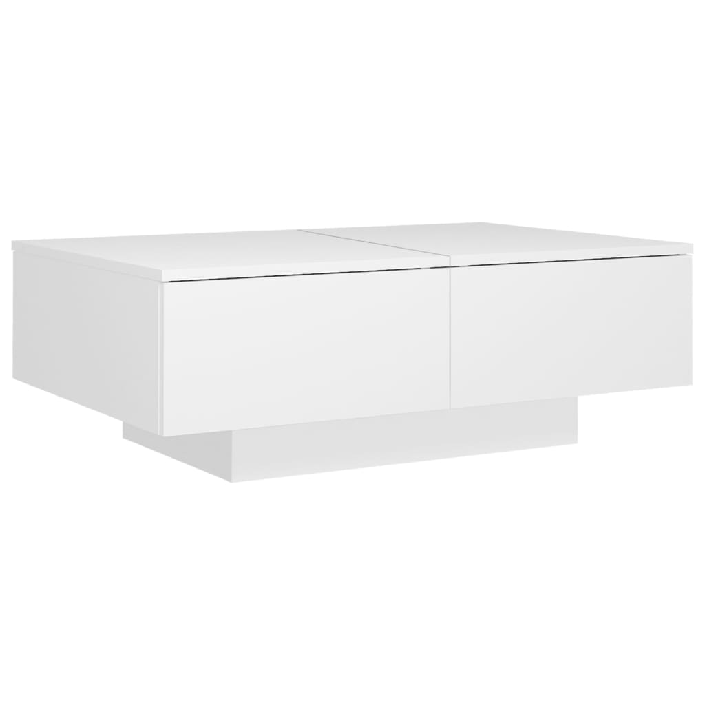 Stolić za kavu bijeli 90 x 60 x 31 cm od konstruiranog drva