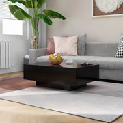 Stolić za kavu crni 90 x 60 x 31 cm od konstruiranog drva