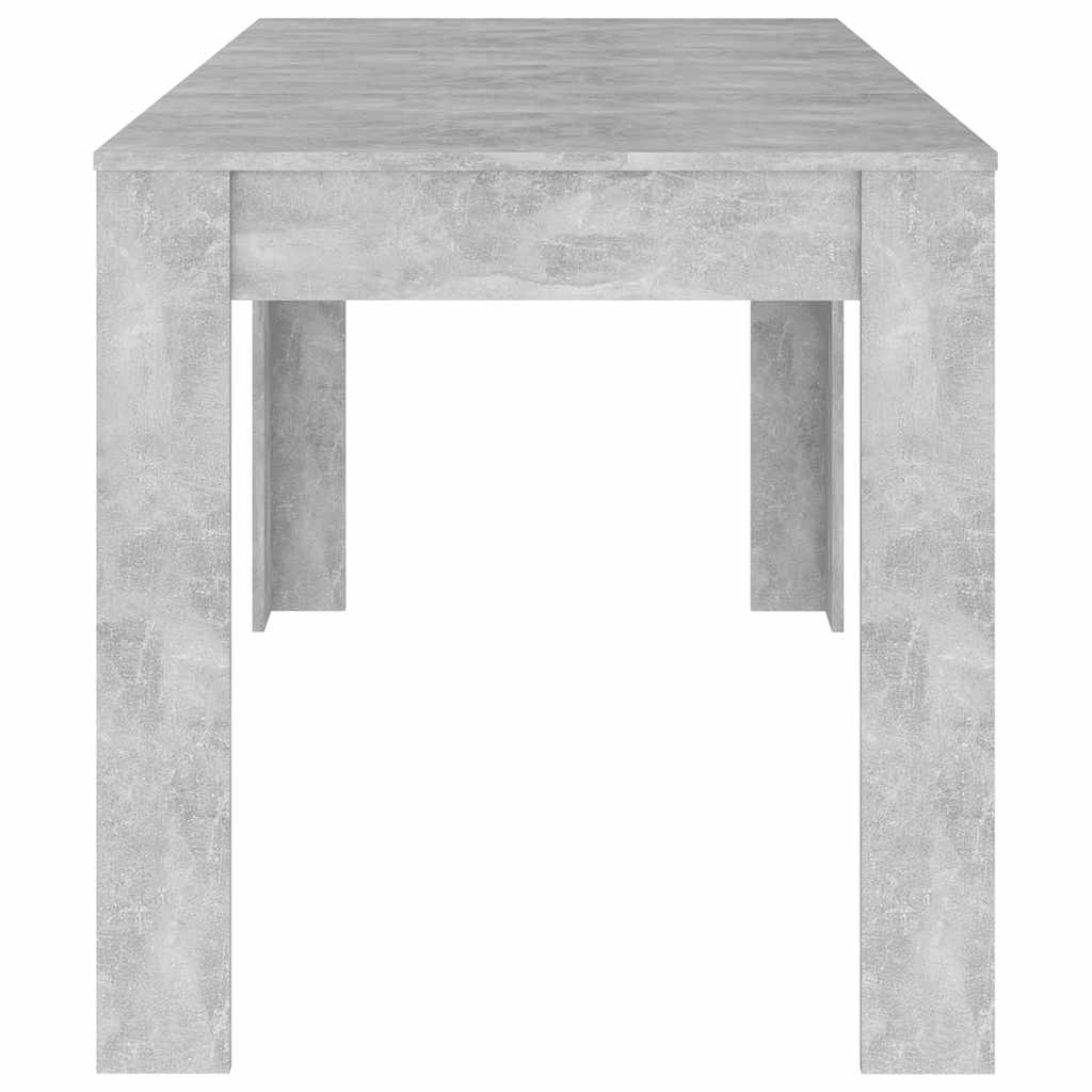 Blagovaonski stol siva boja betona 140x74,5x76 cm od iverice