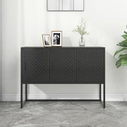 Komoda crna 105 x 35 x 75 cm čelična